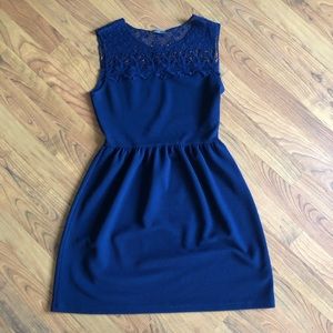 NAVY lace dress